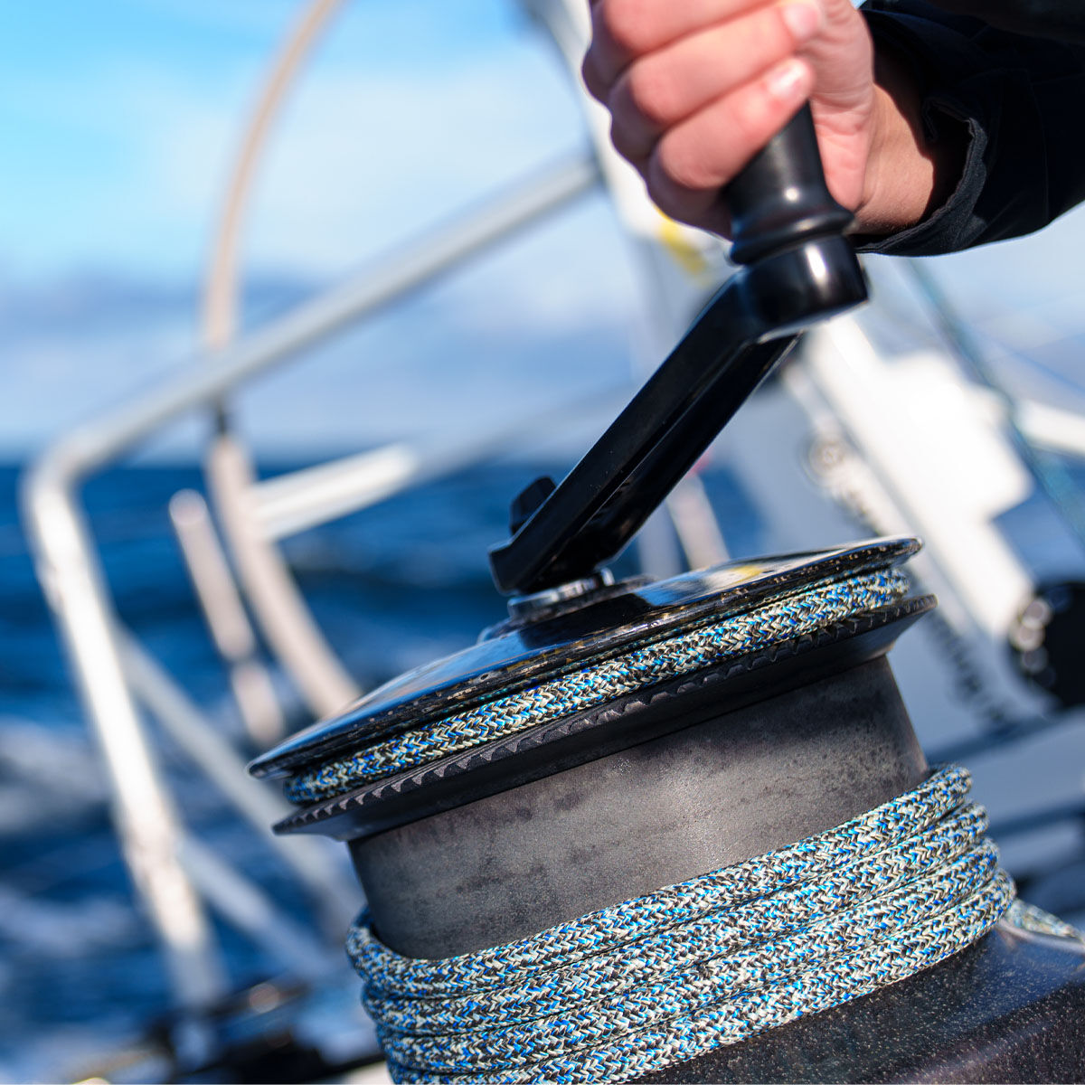 GLEISTEIN RunnerSprint - 10mm / Bruchlast 5560daN / weiß/schwarz | Hamburger Tauwerk Fabrik – Beste Qualität seit 1901. Jetzt online kaufen