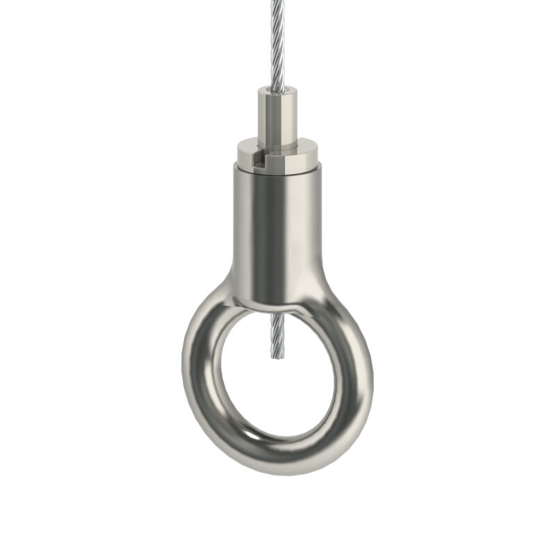 Drahtseilhalter/Gripper Typ20 mit Ring / vernickelt Drahtseilhalter/Gripper Typ20 mit Ring / vernickelt