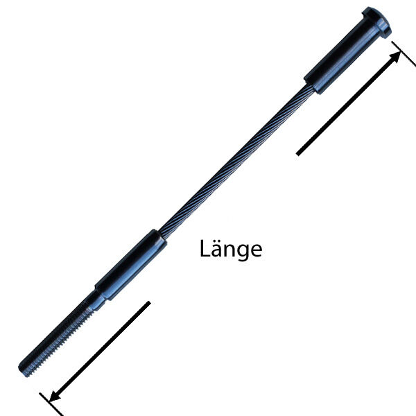 Edelstahl Drahtseil V4A 3,0mm / Linsenkopf - M5x30 Gewinde Edelstahl Drahtseil V4A 3,0mm / Linsenkopf - M5x30 Gewinde