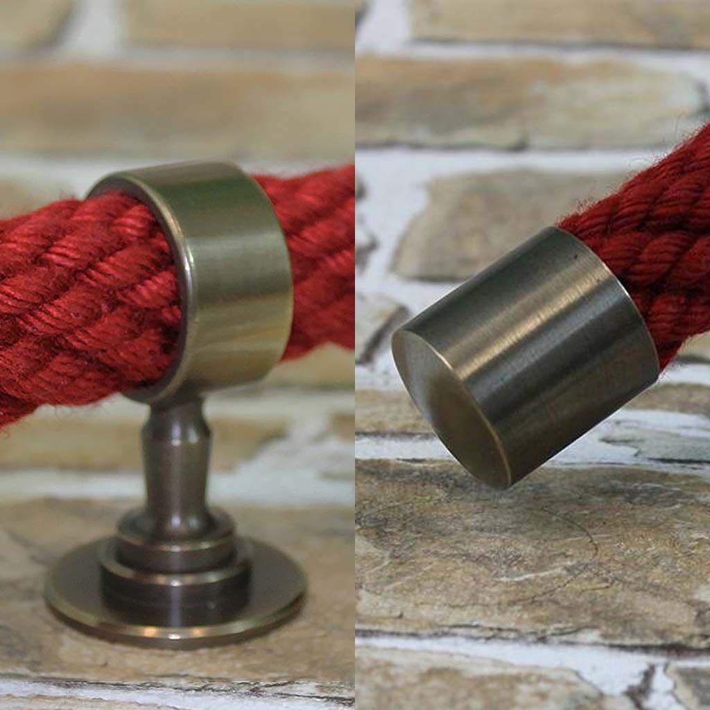 Rope railings, end caps & fittings / Bronze finish Rope railings, end caps & fittings / Bronze finish
