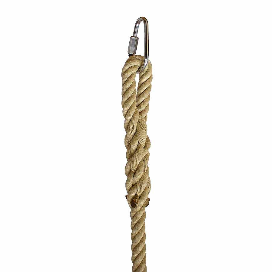 Kletterseil / Klettertau Nature Touch 24mm ø - Länge 1,6mtr. mit Augspleiß und Karabiner Kletterseil / Klettertau Nature Touch 24mm ø - Länge 1,6mtr. mit Augspleiß und Karabiner