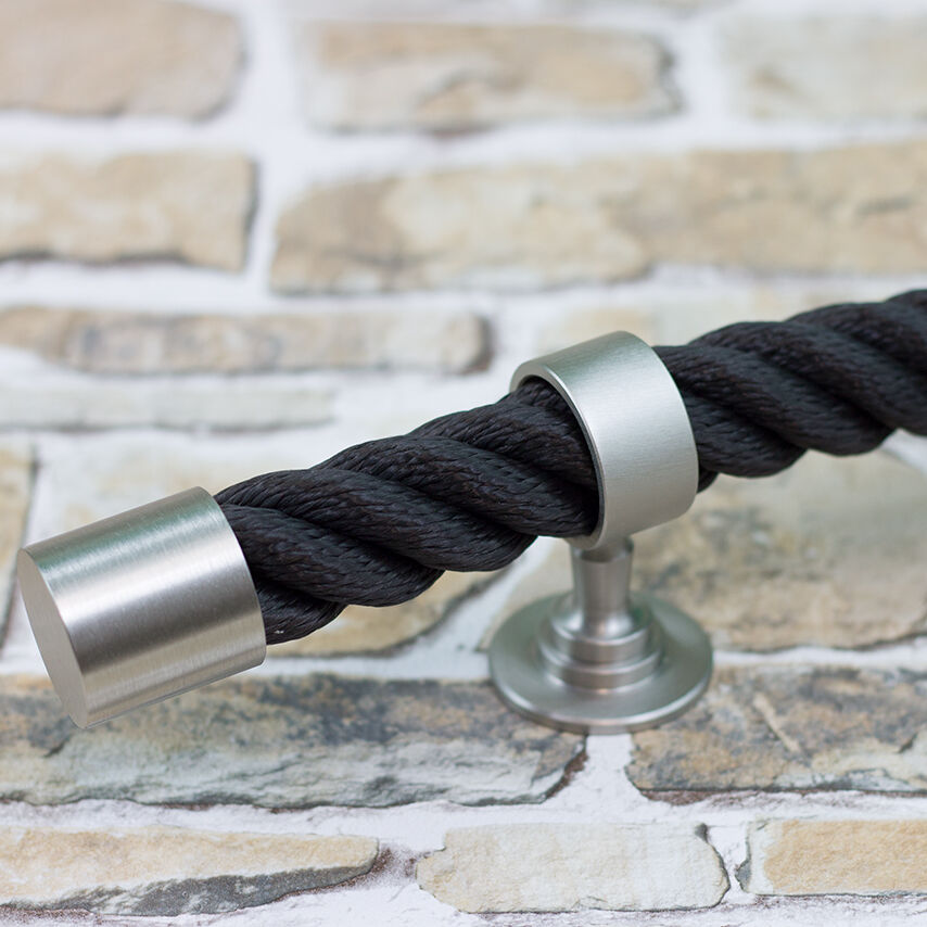 Handlaufseil/Absperrseil - Soft Touch in Schwarz / Länge nach Maß Handlaufseil/Absperrseil - Soft Touch in Schwarz / Länge nach Maß