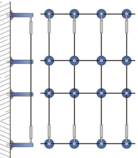 Ranksystem Exklusive 88mm / 16 Wandhalter / 18,0m Drahtseil Ranksystem Exklusive 88mm / 16 Wandhalter / 18,0m Drahtseil