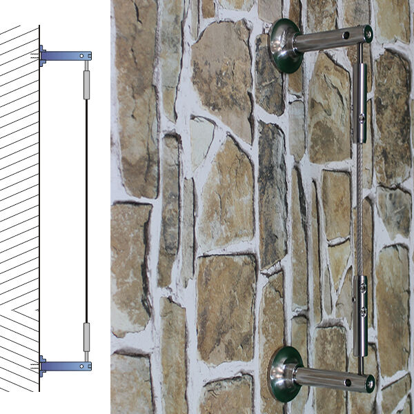 Ranksystem Exklusive 88mm / 2 Wandhalter / 3,0m Drahtseil Ranksystem Exklusive 88mm / 2 Wandhalter / 3,0m Drahtseil