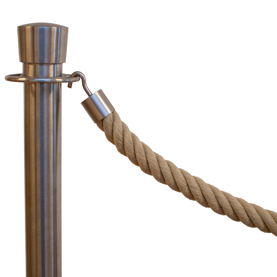 Absperrseil mit Haken aus 30mm Multifil-Tauwerk / Länge nach Maß Absperrseil mit Haken aus 30mm Multifil-Tauwerk / Länge nach Maß