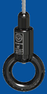 Drahtseilhalter Typ 50SV II, Verschlußteil Ring / schwarz verzinkt mit Verriegelungsmutter Drahtseilhalter Typ 50SV II, Verschlußteil Ring / schwarz verzinkt mit Verriegelungsmutter