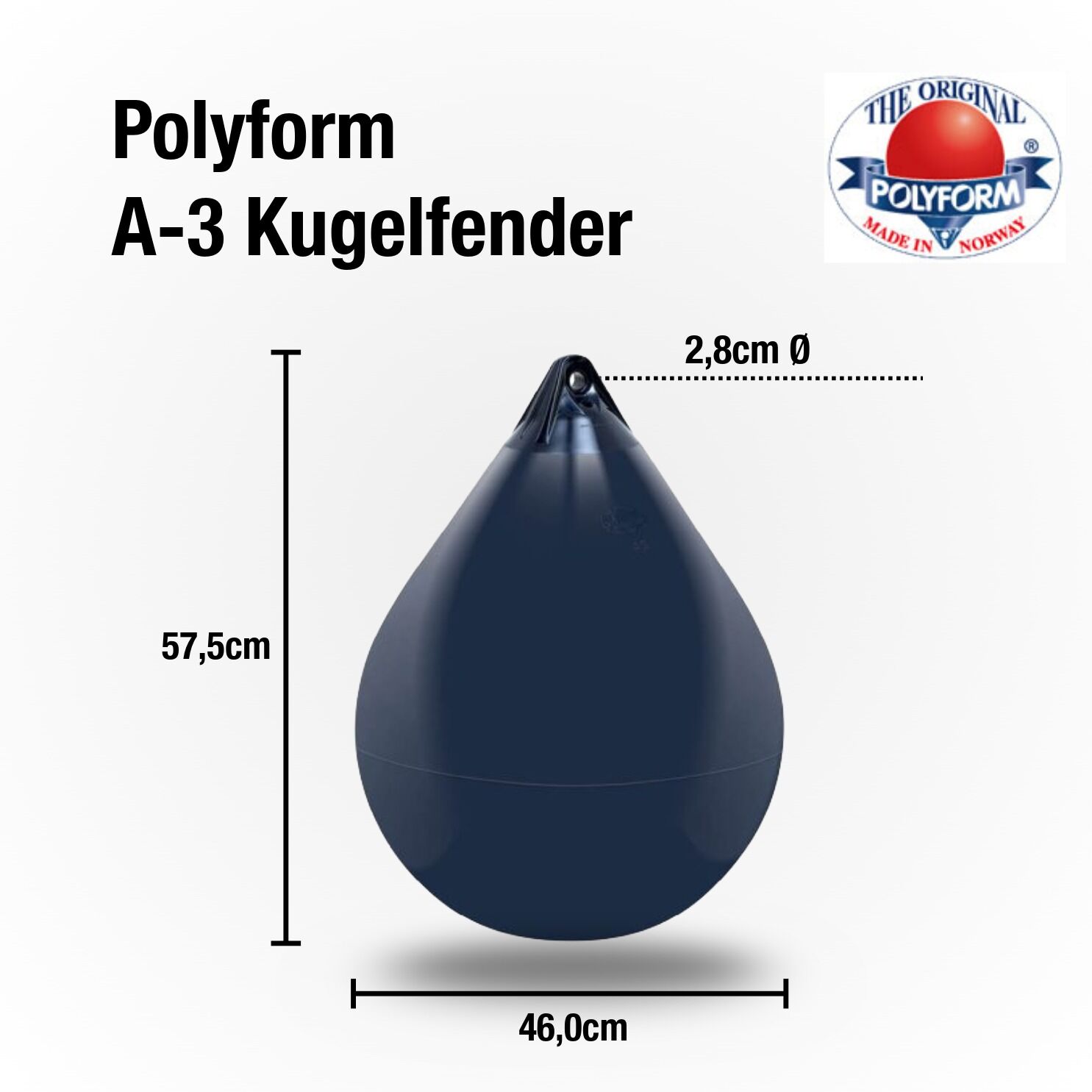 Polyform Kugelfender Typ A-3 / 575mm x 460mm / Blau Polyform Kugelfender Typ A-3 / 575mm x 460mm / Blau