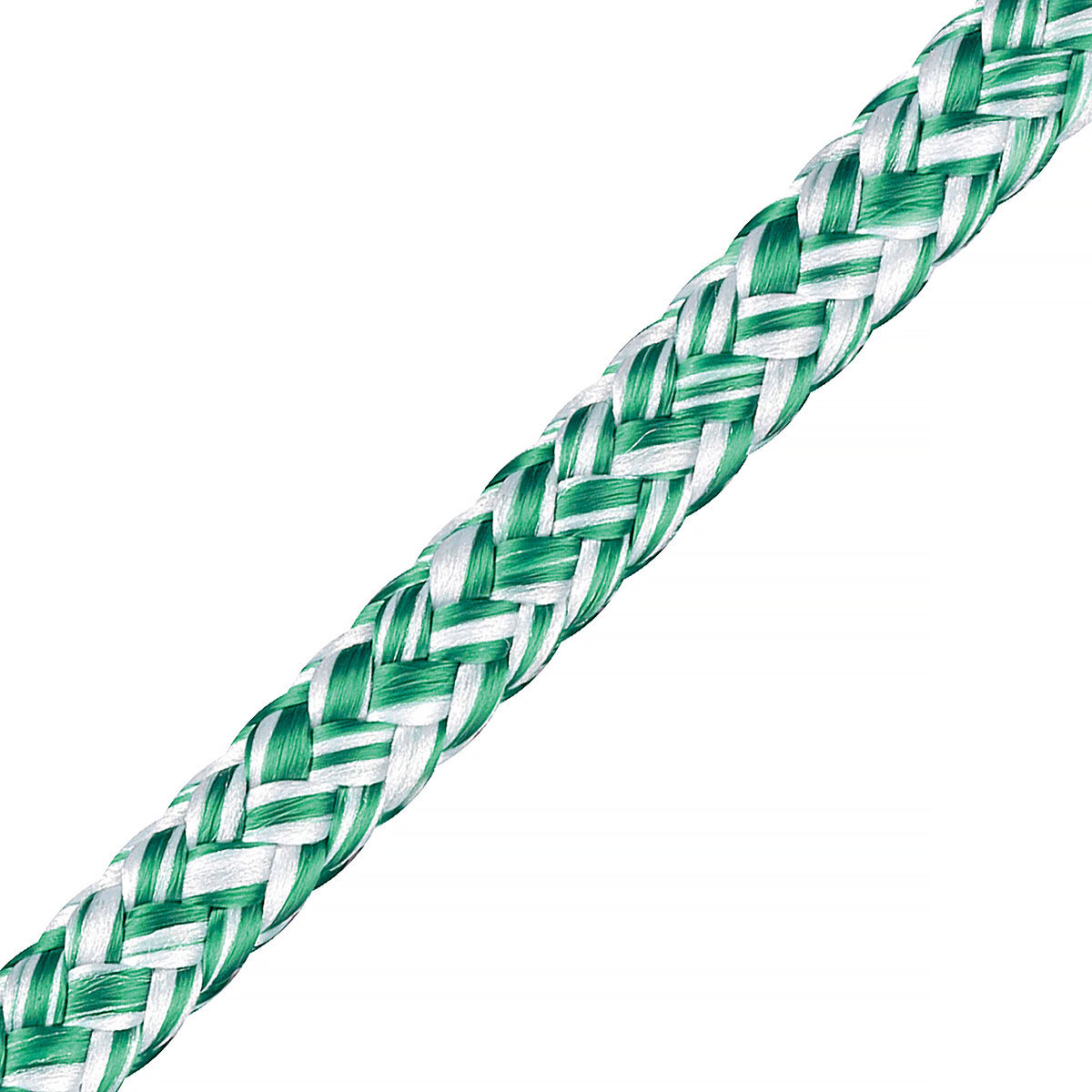 LIROS Magic Pro 6,0mm Meterware / 16-fach geflochten / Bruchlast 1800daN / Weiß-Grün
