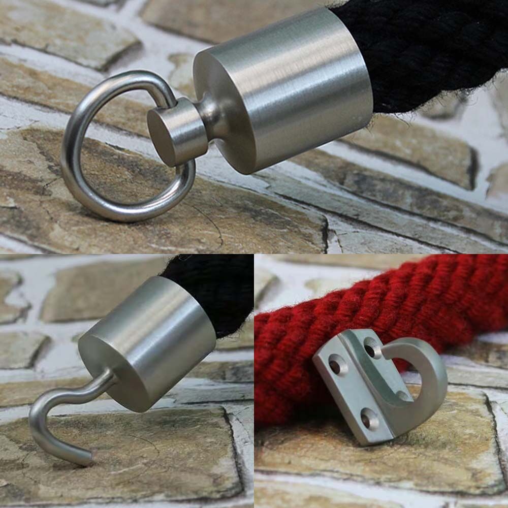 Endkappe mit Haken, Karabiner oder Ring - Nickel Matt