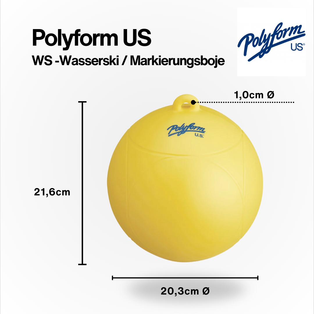 Polyform US Markierungsboje Typ WS / Gelb aus der Hamburger Tauwerk Fabrik - Est. 1901 ✓ Made in Germany ✓ Top Qualität ➤ Jetzt kaufen!
