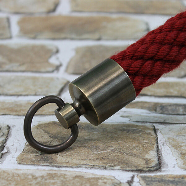 Endkappe mit Haken, Karabiner oder Ring - Bronziert Endkappe mit Haken, Karabiner oder Ring - Bronziert