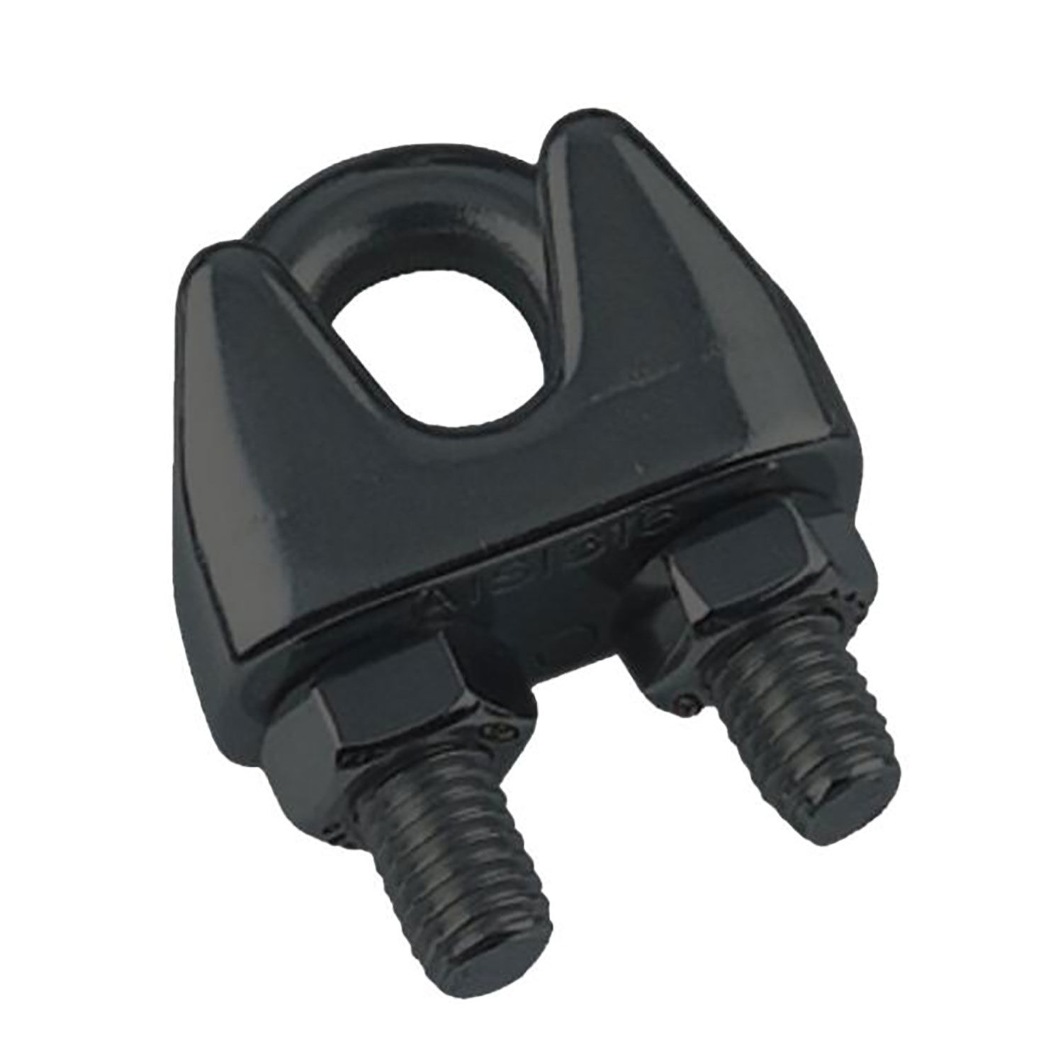 Edelstahl Drahtseilklemme / Bügelseilklemme für 2 - 10mm Drahtseil, PVD Schwarz
