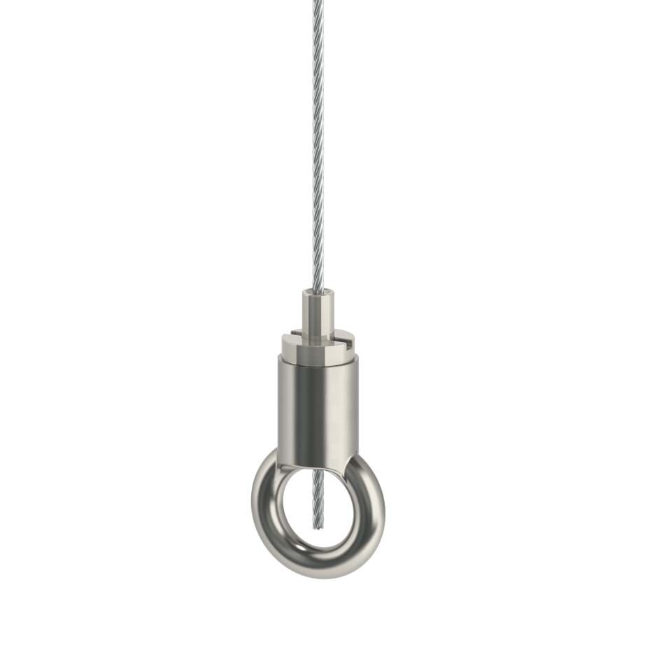 Wire Rope Holder/Gripper Type 15 with Ring / Nickel-Plated Wire Rope Holder/Gripper Type 15 with Ring / Nickel-Plated