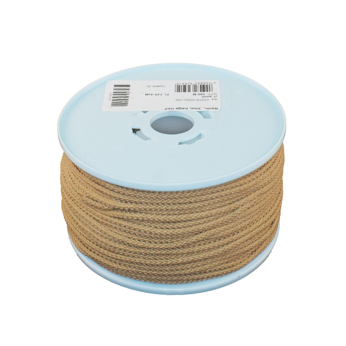 Multifil-Flechtschnur 4,0mm ø - 100m Spule / Naturfarben Multifil-Flechtschnur 4,0mm ø - 100m Spule / Naturfarben