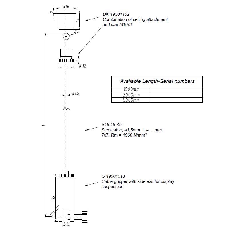 Abhängeset mit Display-Gripper, Drahtseil 1,5mm / Länge 5000mm Abhängeset mit Display-Gripper, Drahtseil 1,5mm / Länge 5000mm | Hamburger Tauwerk Fabrik – Beste Qualität seit 1901. Jetzt online kaufen