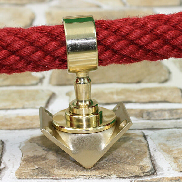 Innenecktraeger Seilträger, Endkappen & Beschläge / Messing glänzend