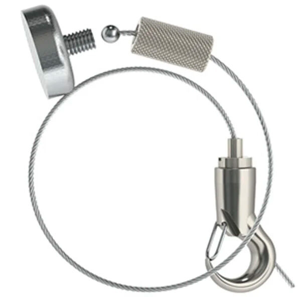 Drahtseilhalter mit Topfmagnet | Flexibles Abhängeset ohne Bohren HTF Drahtseilhalter im Set mit Topfmagnet