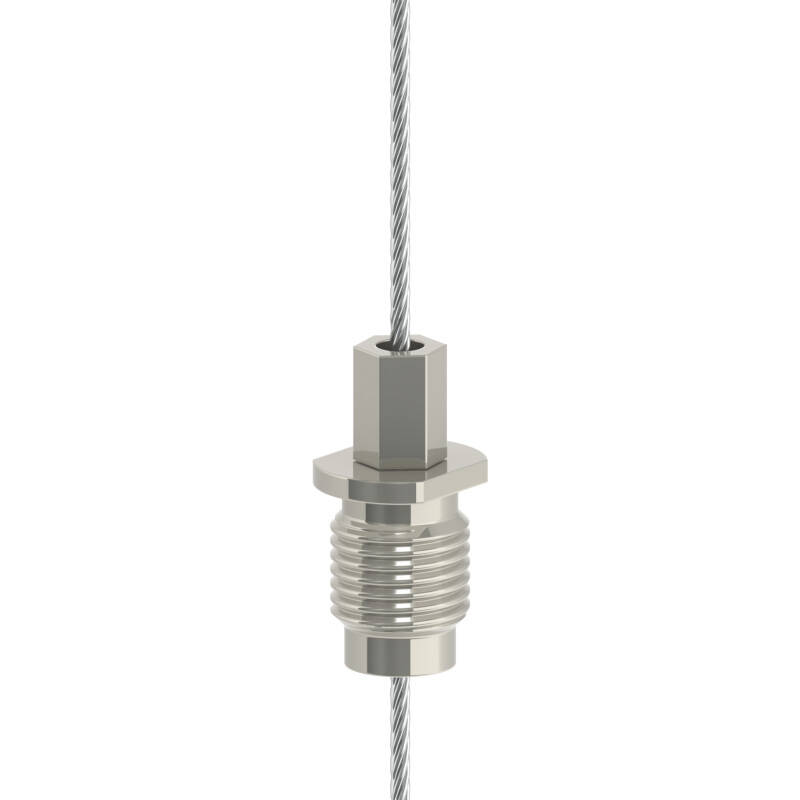 Wire Rope Holder/Gripper Type 20 SE with M12 Thread / Nickel-Plated Wire Rope Holder/Gripper Type 20 SE with M12 Thread / Nickel-Plated