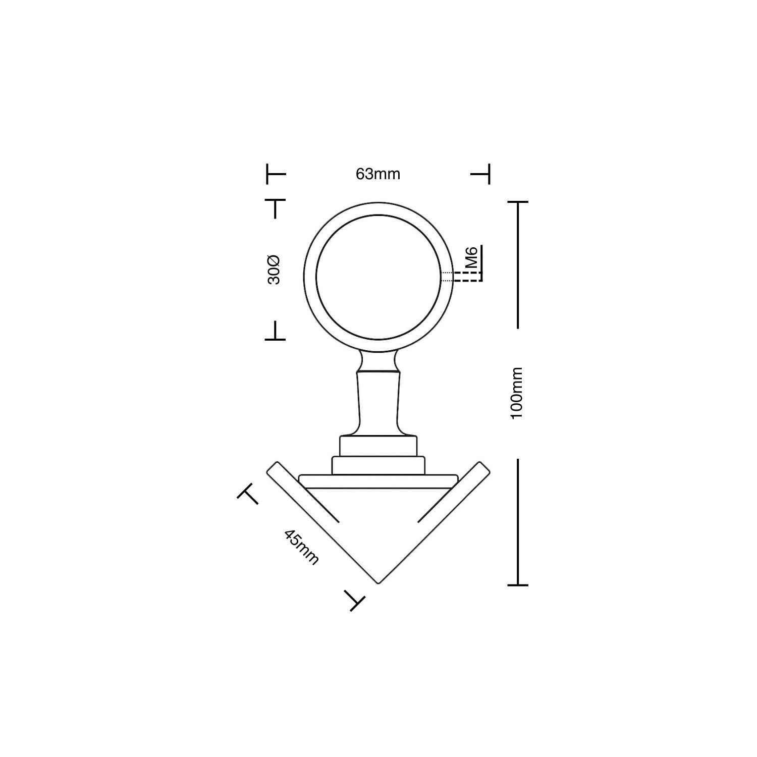 Inner Corner Support - Bronzed for 30mm Handrail Rope | Hamburger Tauwerk Fabrik – Top Quality since 1901. Shop now