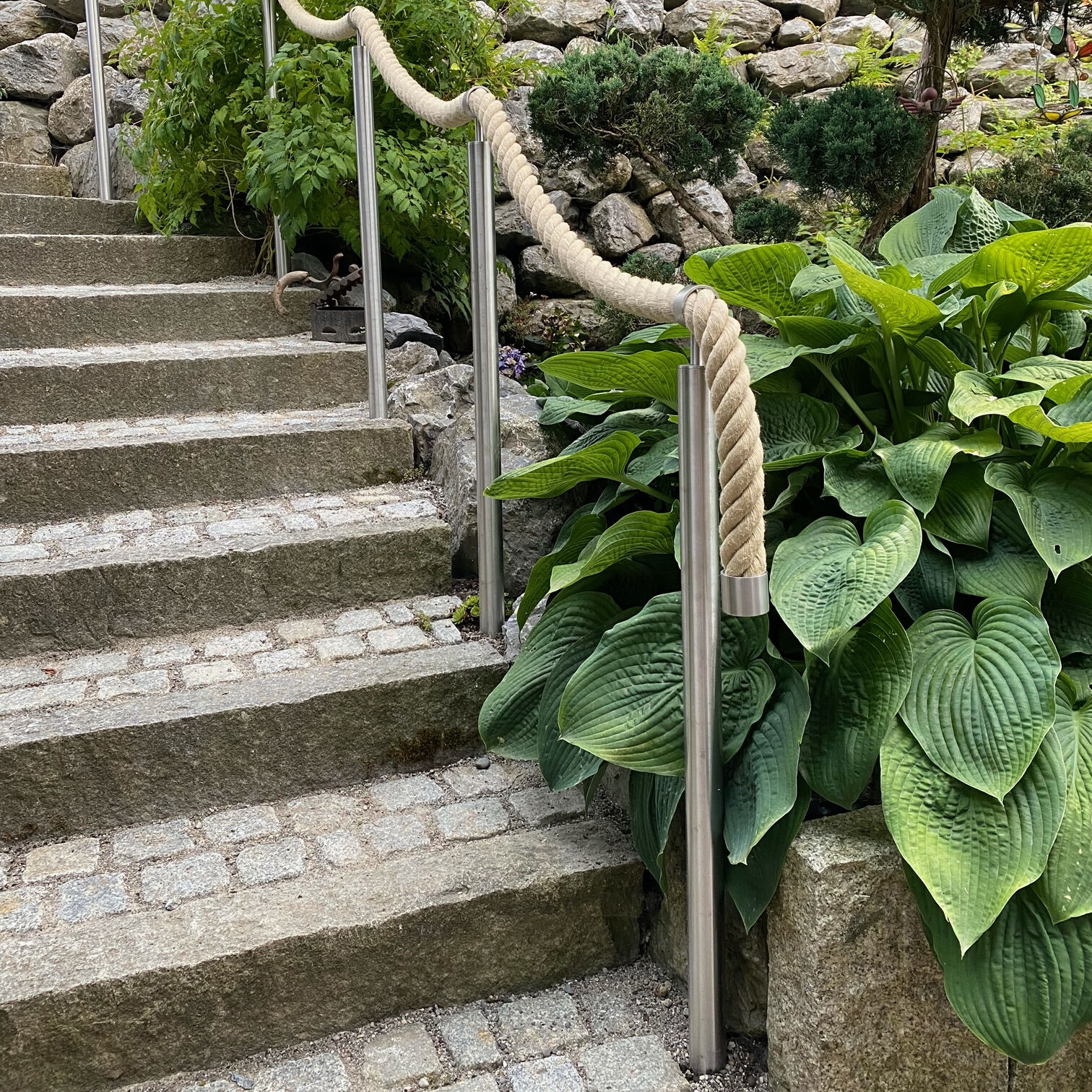 Edelstahl Outdoor Geländerpfosten für 30mm & 40mm Seile Edelstahl Outdoor Geländerpfosten für 30mm & 40mm Seile