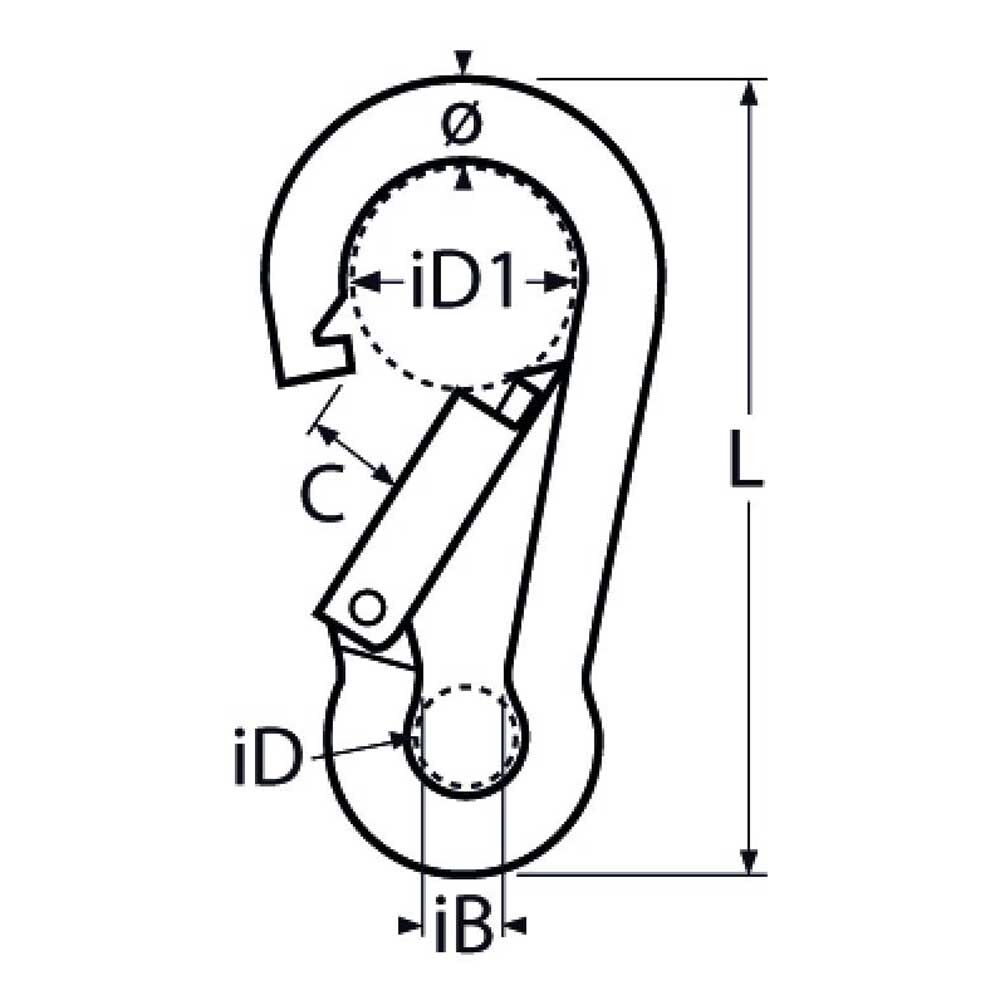 TZKarabinerhaken Carabiner 5x50mm / Stainless Steel A4 - 1.4401 | Hamburger Tauwerk Fabrik – Top Quality since 1901. Shop now