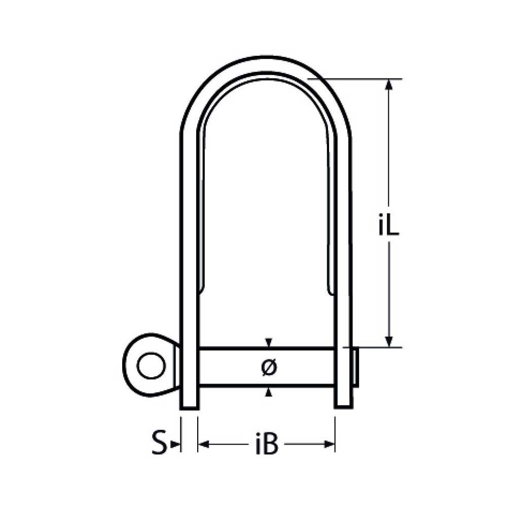 TZFlachschäkellangeForm Flachschäkel lange Form / M4 - M6, Edelstahl A4 - AISI 316