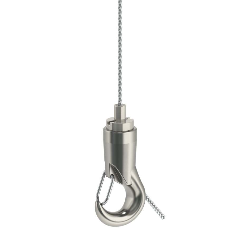 Wire Rope Holder/Gripper Type 15 with Hook / Nickel-Plated Wire Rope Holder/Gripper Type 15 with Hook / Nickel-Plated