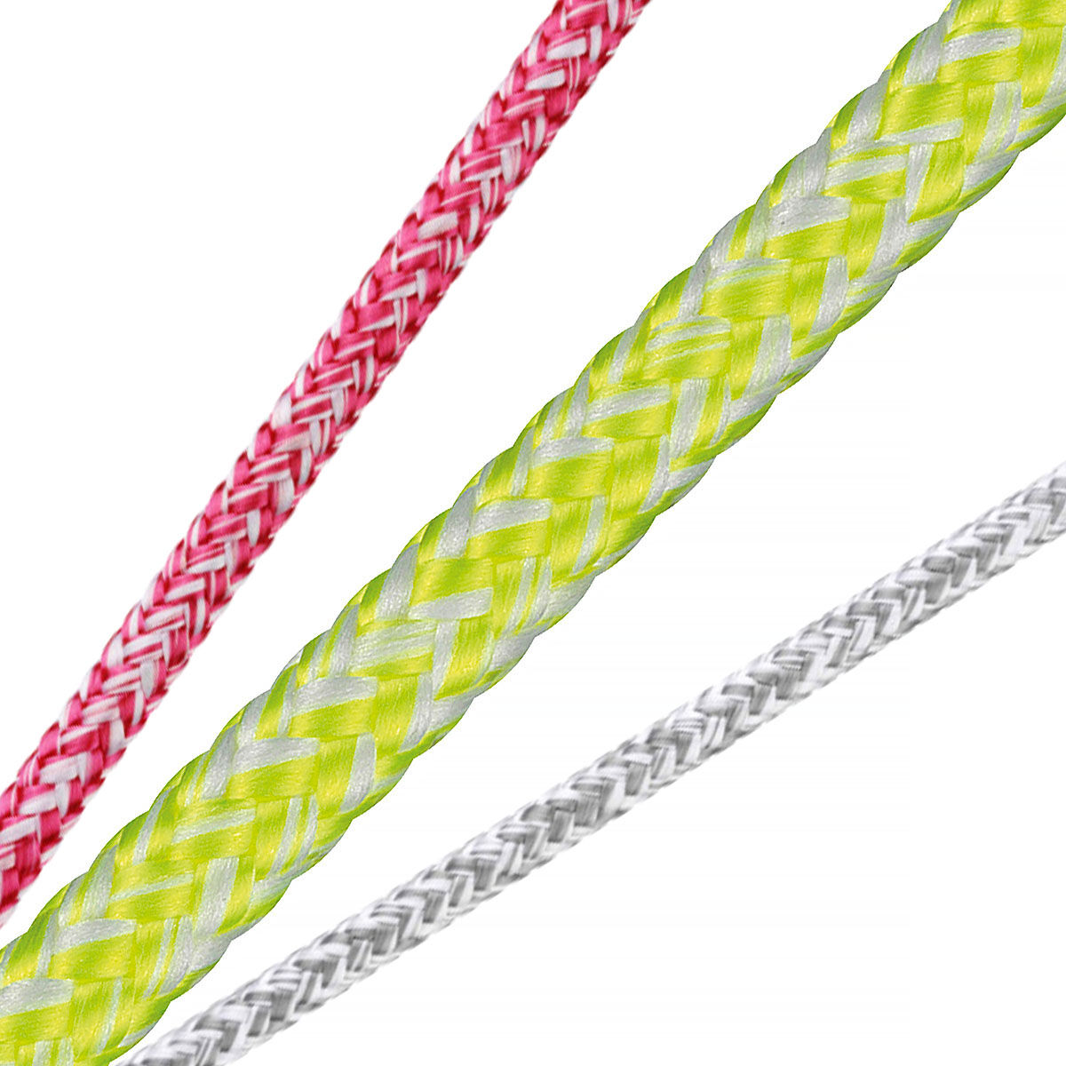 LIROS Magic Pro 3,0mm / 16-fach geflochten / Bruchlast 450daN / Weiß-Grün | Hamburger Tauwerk Fabrik – Beste Qualität seit 1901. Jetzt online kaufen