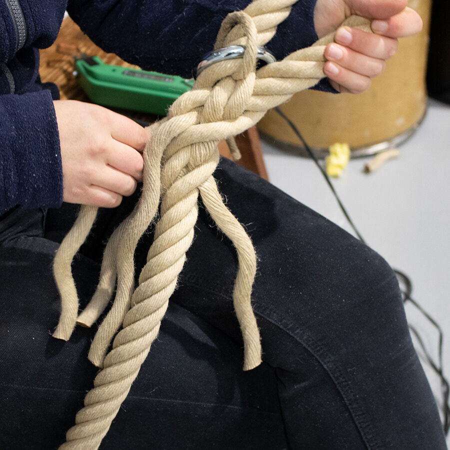 Handmade in Hamburg Indoor Kletterseil / Klettertau aus 30mm ø Jute - Naturtauwerk / in vielen Längen