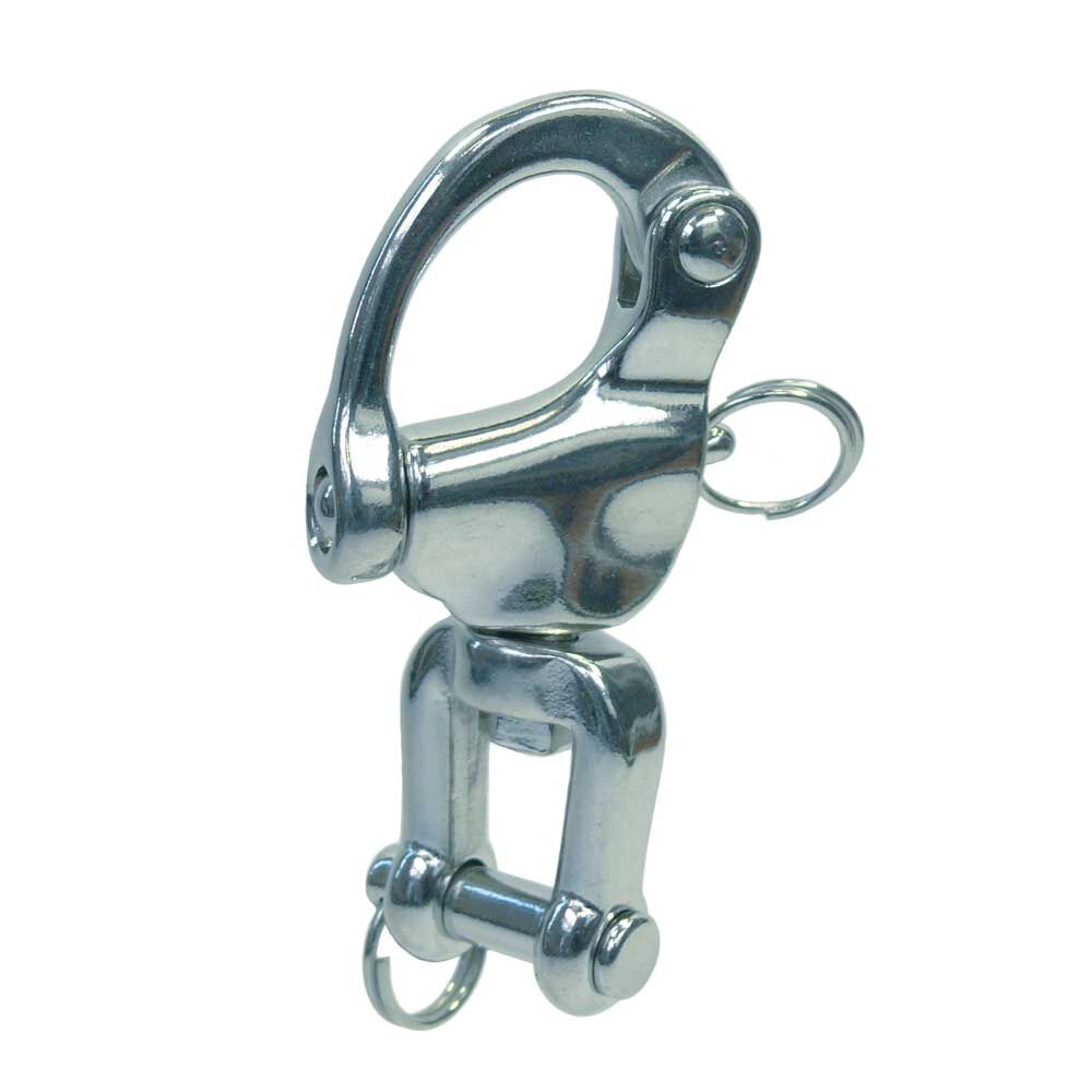 SchnappschäkelmitWirbel Snap Shackle with Swivel Shackle 70 - 128mm, Stainless Steel A4 - AISI 316