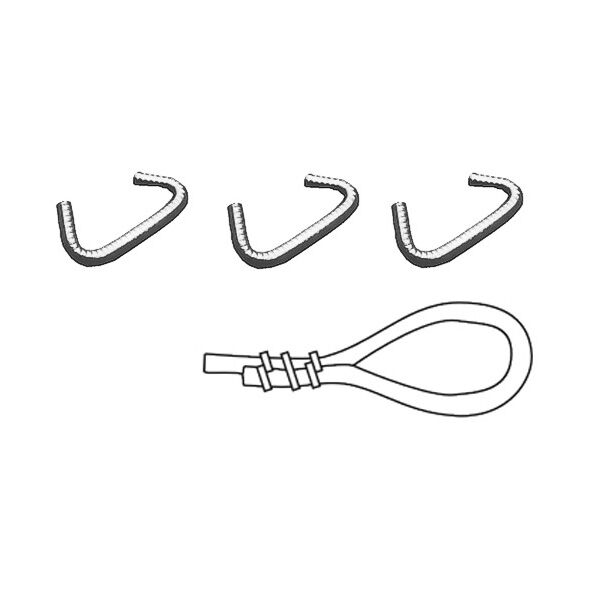 Edelstahl Krampen für 5-6mm Gummileine Edelstahl Krampen für 5-6mm Gummileine