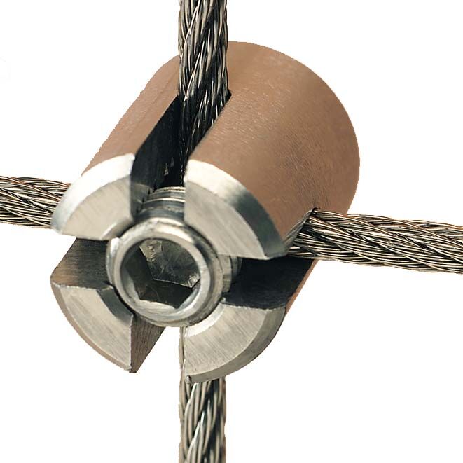 Seilkreuzklemme M8 für 2,5 - 3,0mm Drahtseil Seilkreuzklemme M8 für 2,5 - 3,0mm Drahtseil