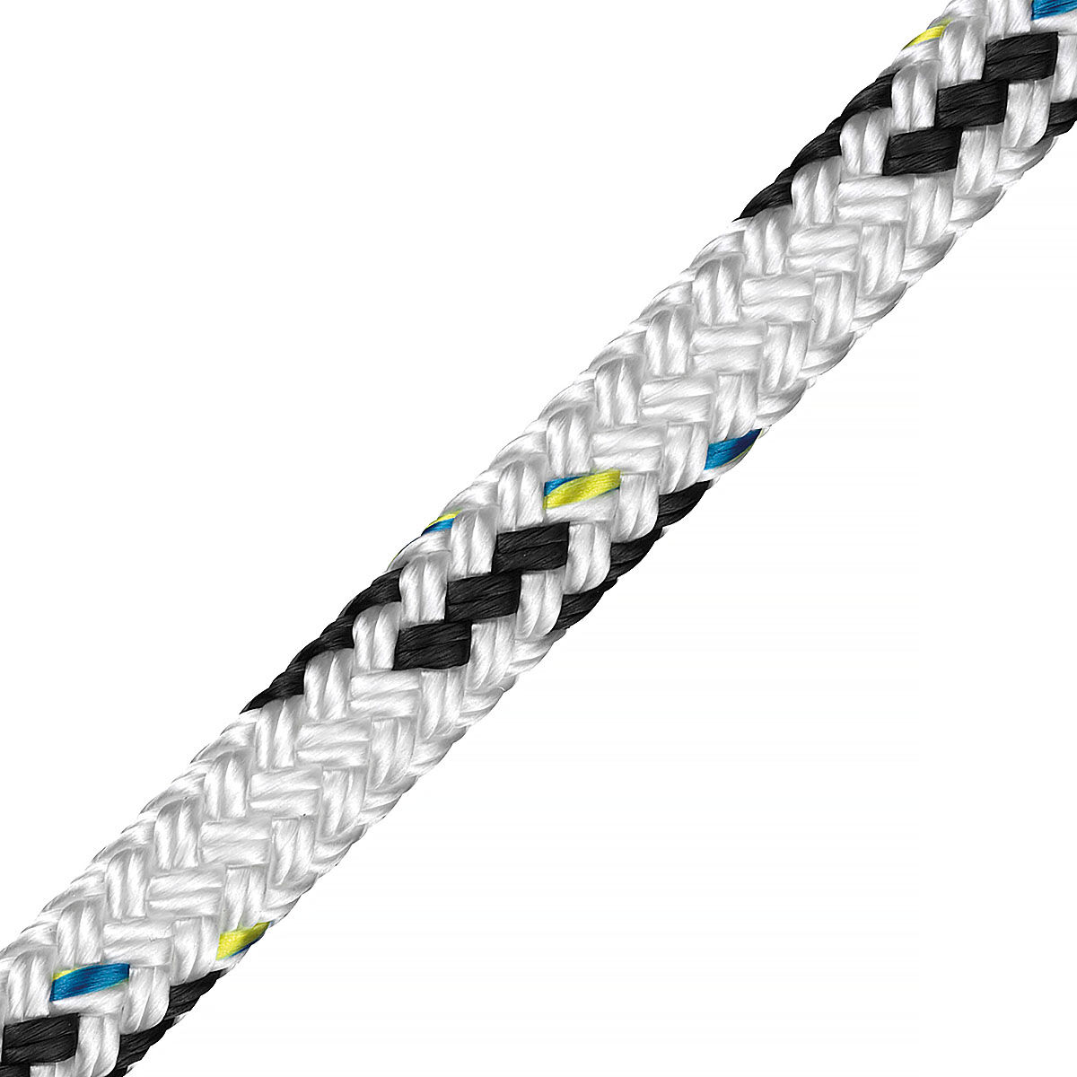 LIROS Top-Cruising Tauwerk 8,0mm / Bruchlast 1800daN / Weiß-Schwarz aus der Hamburger Tauwerk Fabrik - Est. 1901 ✓ Made in Germany ✓ Top Qualität ➤ Jetzt kaufen!