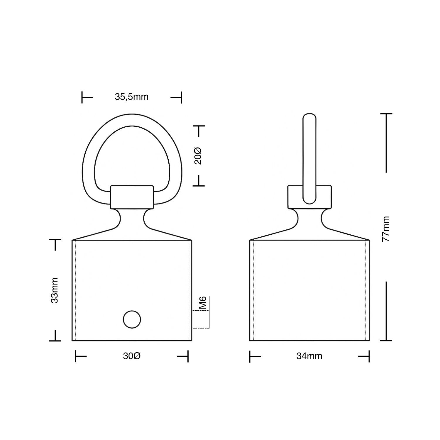 Seilendkappe mit Ring - bronziert für 30mm Handlaufseil/Absperrseil | Hamburger Tauwerk Fabrik – Beste Qualität seit 1901. Jetzt online kaufen
