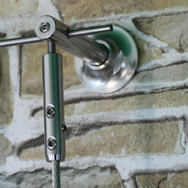 Ranksystem Exklusive 88mm / 4 Wandhalter / 6,5m Drahtseil Ranksystem Exklusive 88mm / 4 Wandhalter / 6,5m Drahtseil