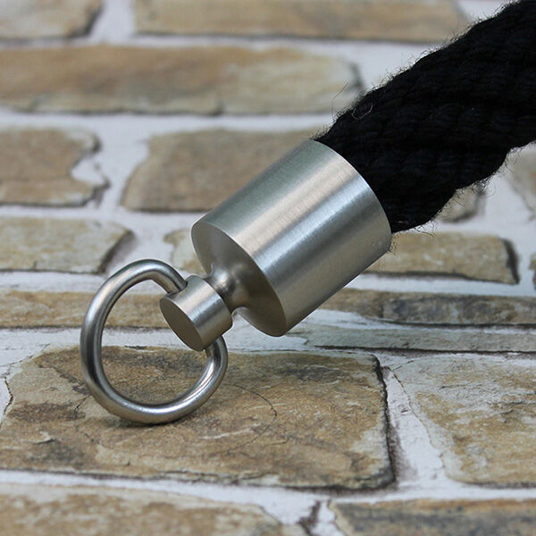 Endkappe mit Haken, Karabiner oder Ring - Nickel Matt Endkappe mit Haken, Karabiner oder Ring - Nickel Matt