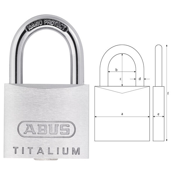 ABUS Vorhängeschloss 64TI/50 / Gleichschließend SN6511 ABUS Vorhängeschloss 64TI/50 / Gleichschließend SN6511