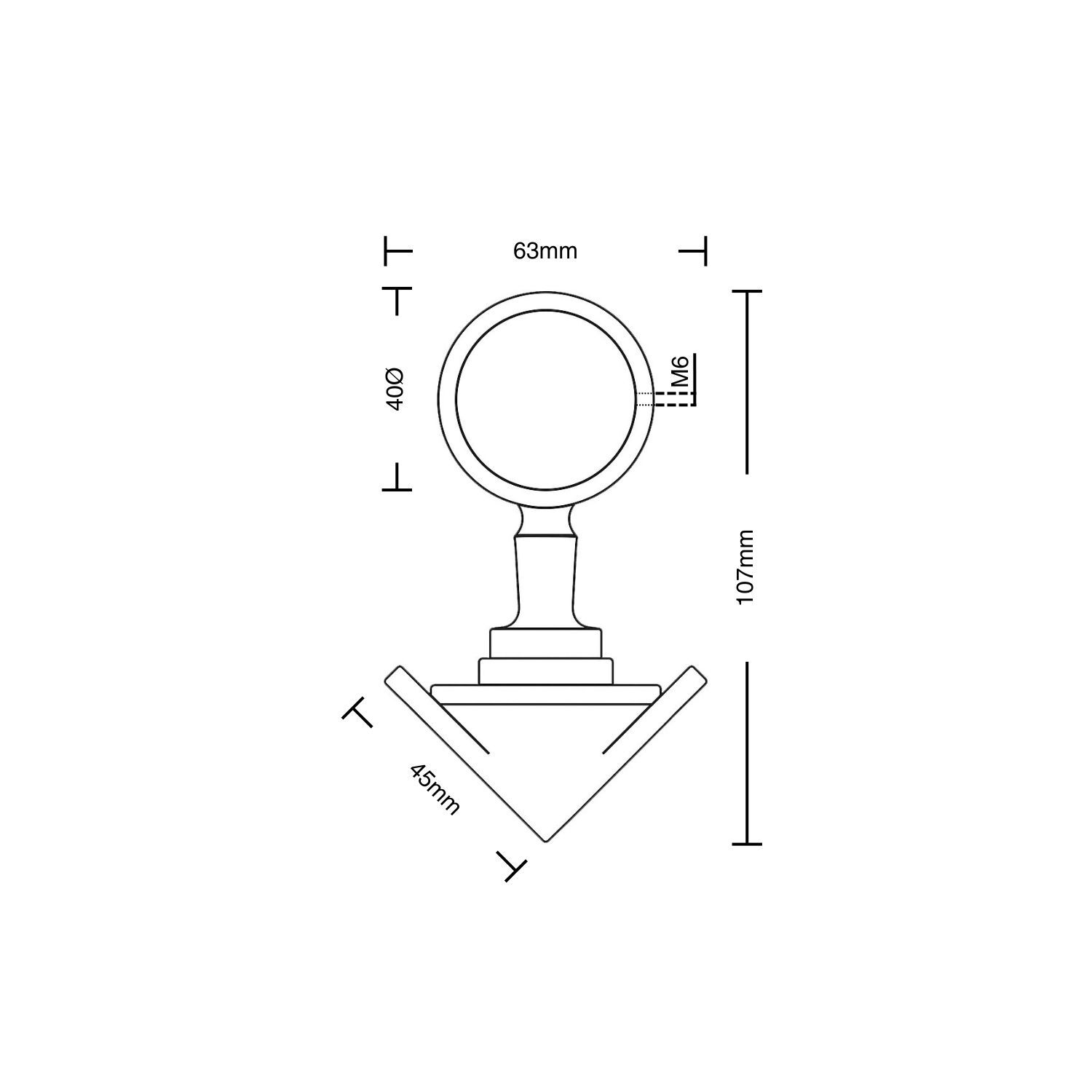 Inneneckträger - bronziert für 40mm Handlaufseil | Hamburger Tauwerk Fabrik – Beste Qualität seit 1901. Jetzt online kaufen