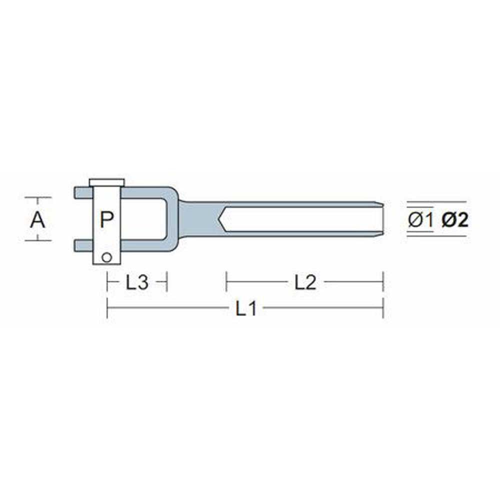Mini Gabel-Walzterminal für 3,0 - 8,0mm Drahtseil