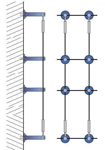 Ranksystem Exklusive 88mm / 8 Wandhalter / 9,0m Drahtseil Ranksystem Exklusive 88mm / 8 Wandhalter / 9,0m Drahtseil