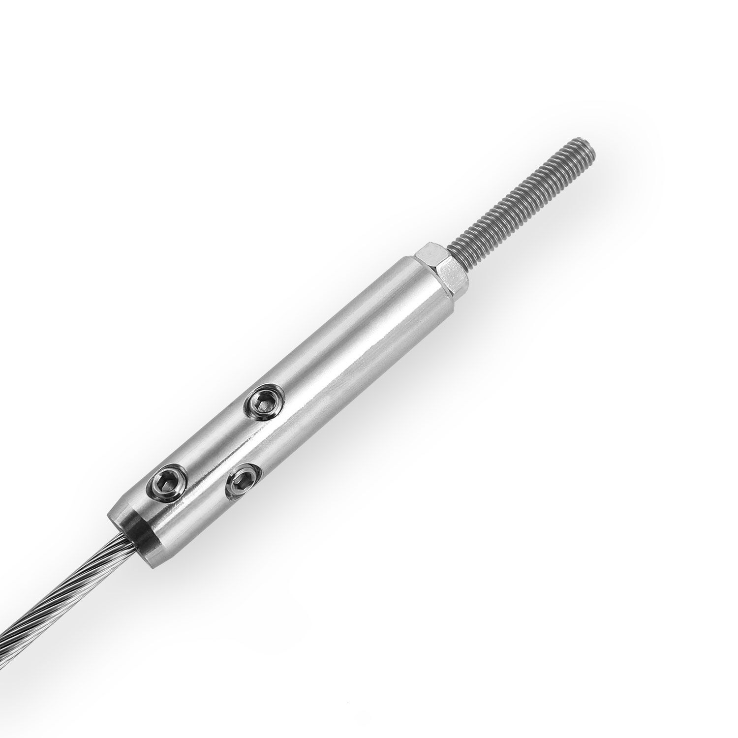 DIY Selbstmontage Seilspanner für 4mm Drahtseil mit Aussengewinde M6