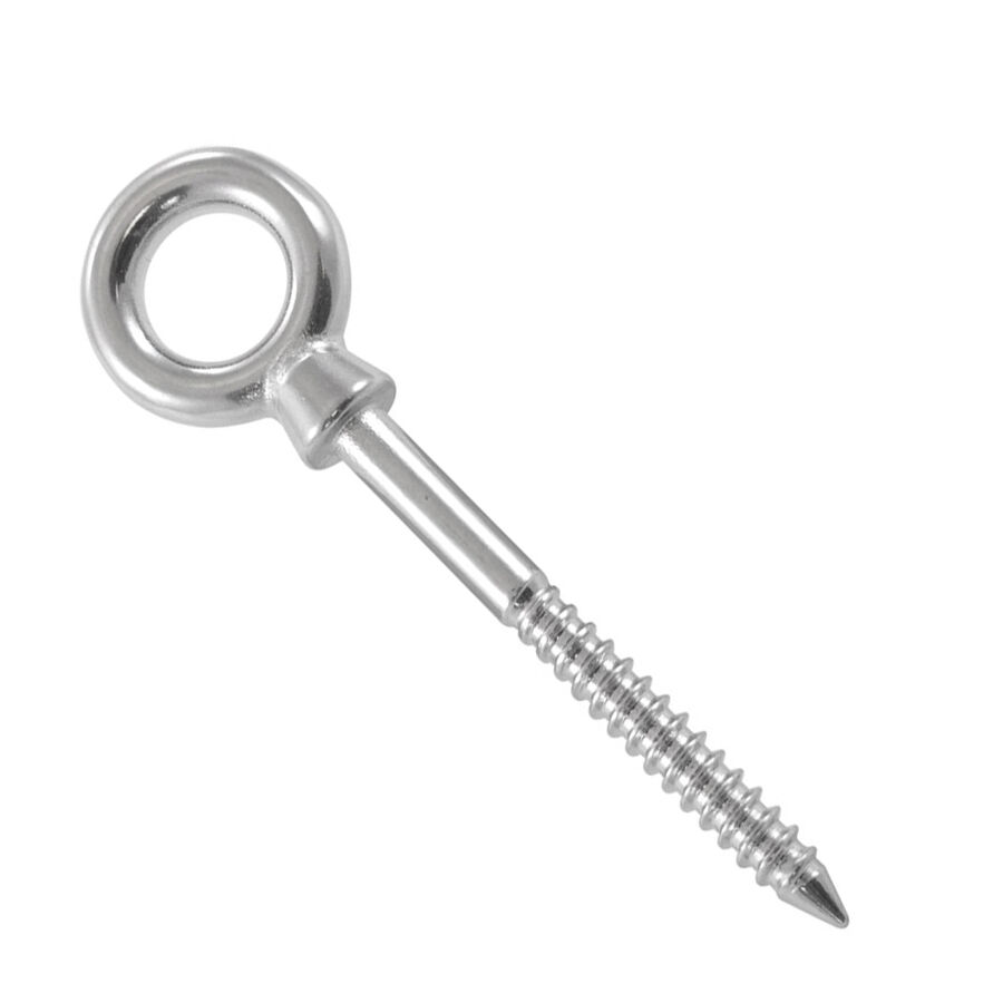 Augschraube mit Holzgewinde 5 - 12mm, Edelstahl A4 - AISI 316 Augschraube mit Holzgewinde 5 - 12mm, Edelstahl A4 - AISI 316