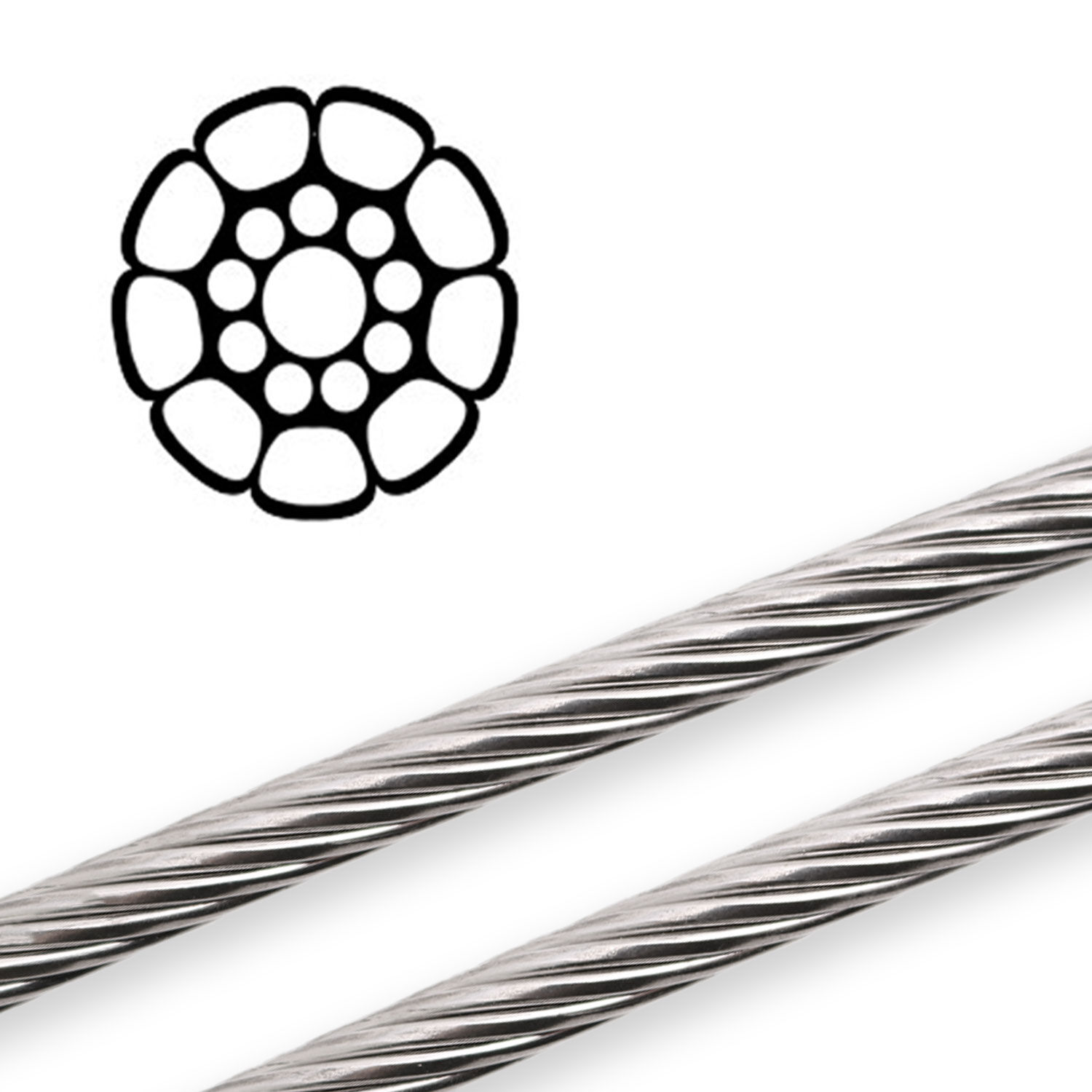 PYTHON Edelstahl-Drahtseil 6,0mm / Meterware aus der Hamburger Tauwerk Fabrik - Est. 1901 ✓ Made in Germany ✓ Top Qualität ➤ Jetzt kaufen!