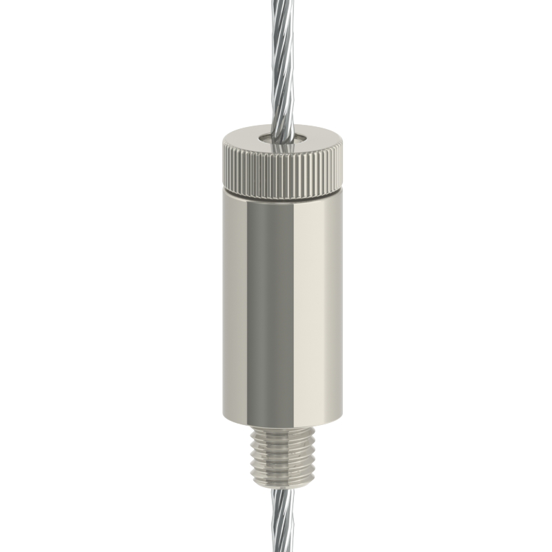 Wire Rope Holder/Gripper Type 30 / M8 External Thread / Nickel-Plated Wire Rope Holder/Gripper Type 30 / M8 External Thread / Nickel-Plated