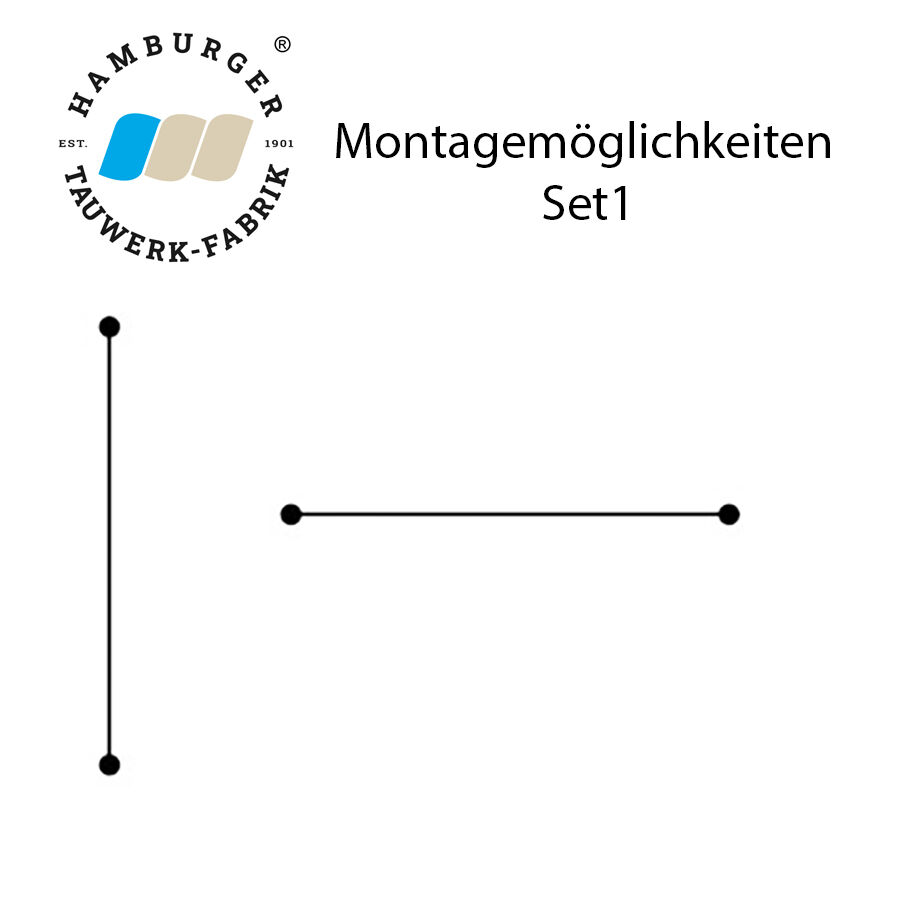 Ranksystem 35mm Kit / 2 Wall Mounts / 2,0m Wire Rope Ranksystem 35mm Kit / 2 Wall Mounts / 2,0m Wire Rope