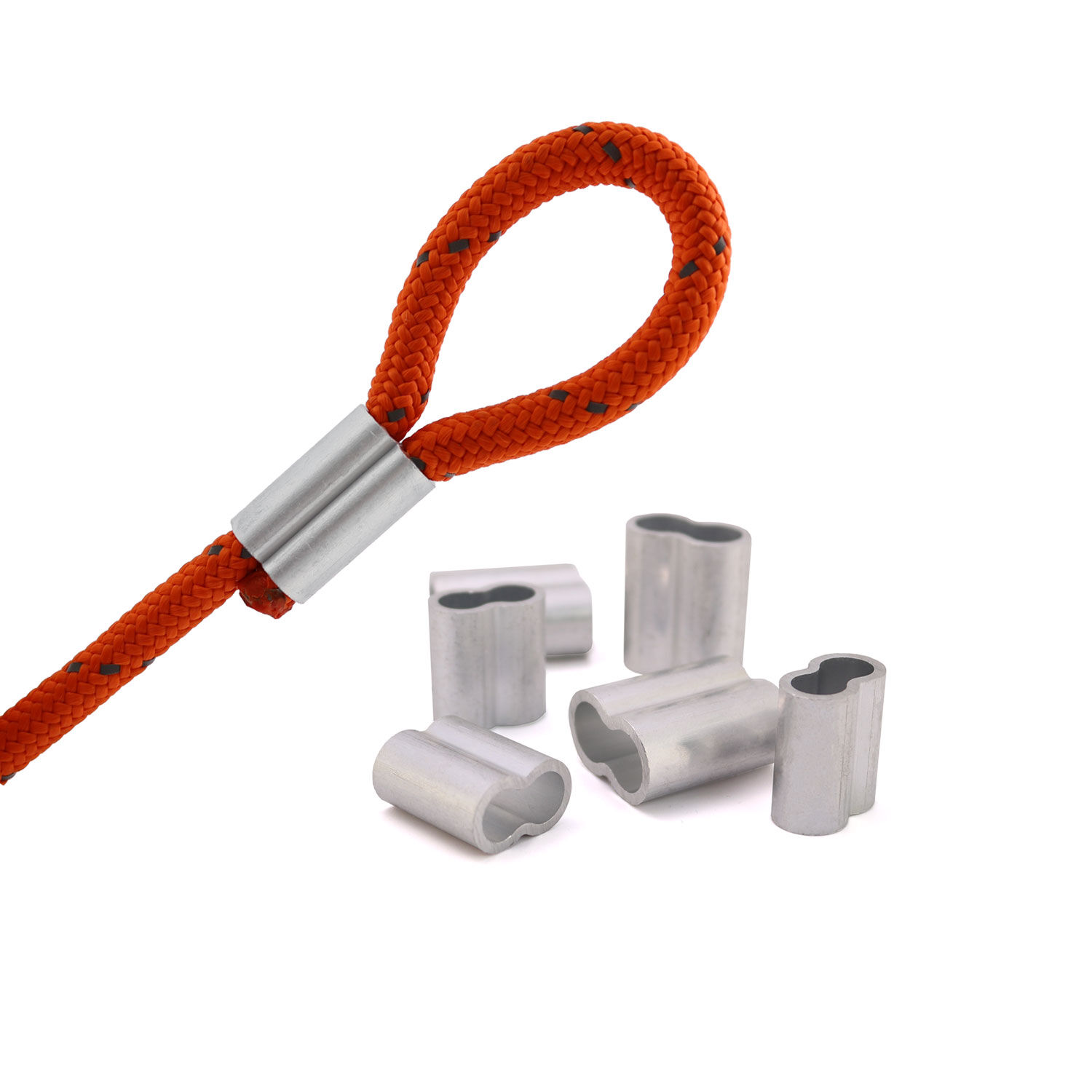 SYNGRIP Pressklemmen für Faserseile – hochwertige Aluminiumklemmen für sichere Seilendverbindungen