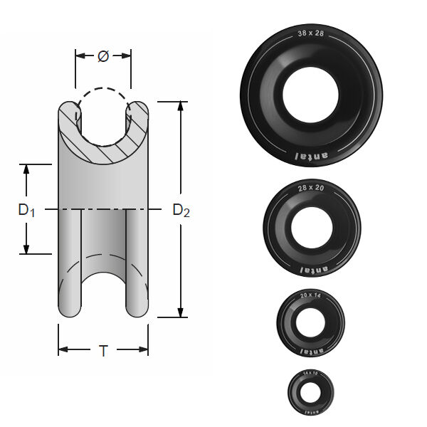 Antal Low Friction Rings / Hard Anodized Aluminum Antal Low Friction Rings / Hard Anodized Aluminum