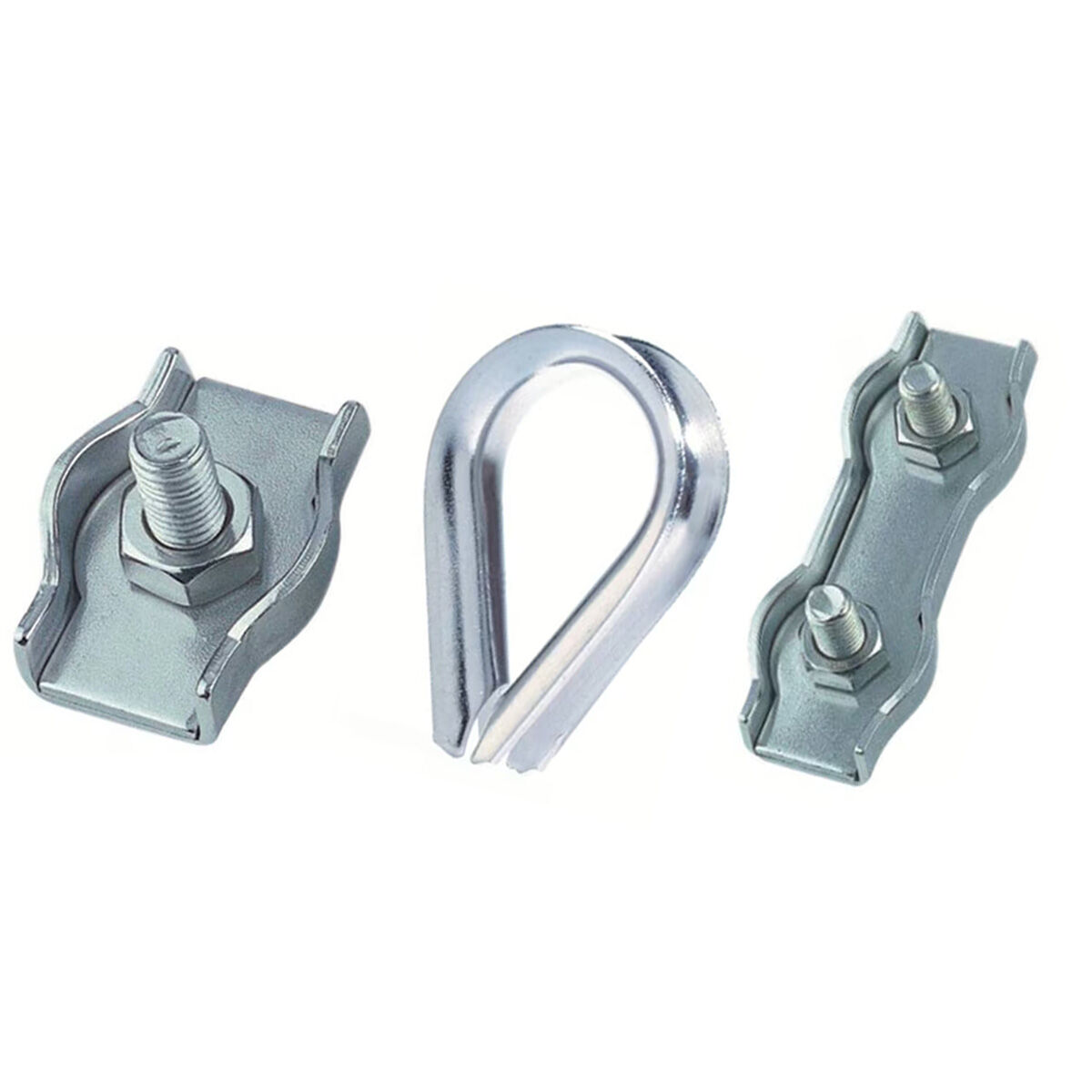 Klemmen & Kauschen aus Edelstahl für Drahtseil-Verbindungen Drahtseil-Klemme & Kausche