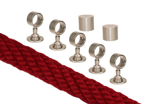 Handlaufseil als Meterware mit Beschlägen